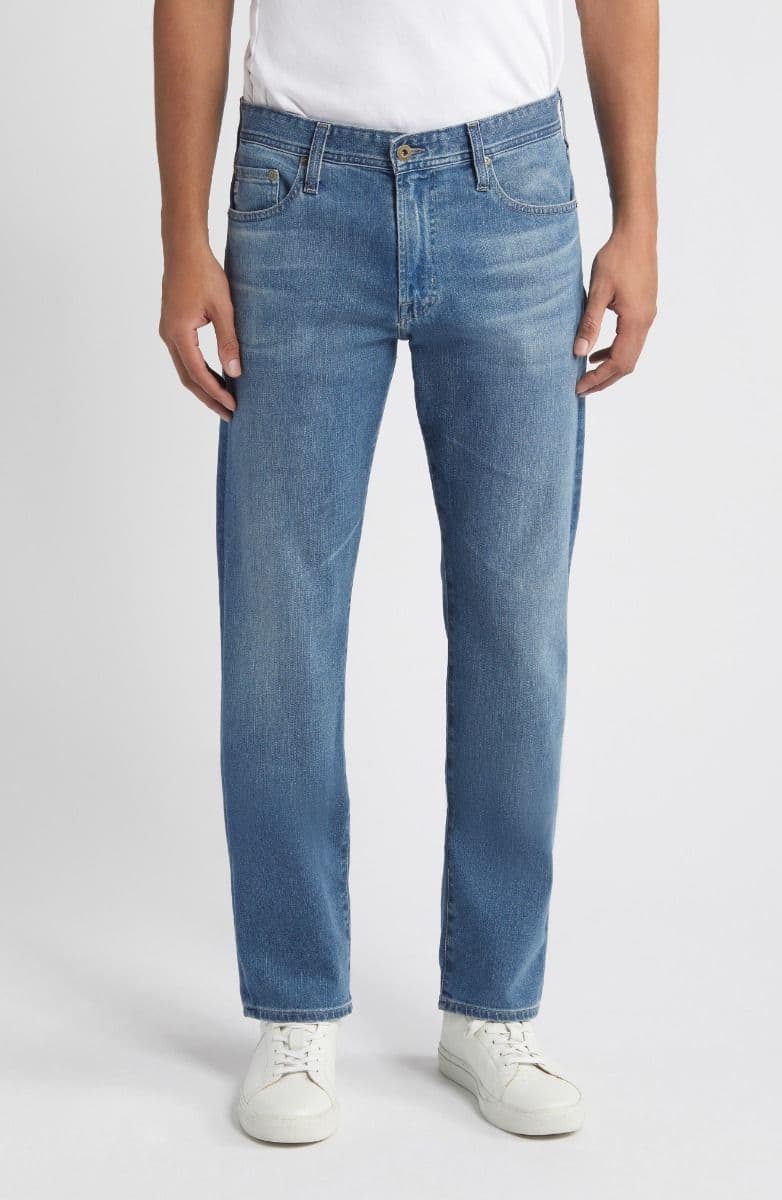 Vintage Sky Blue Non Stretch Custom Jeans for Men