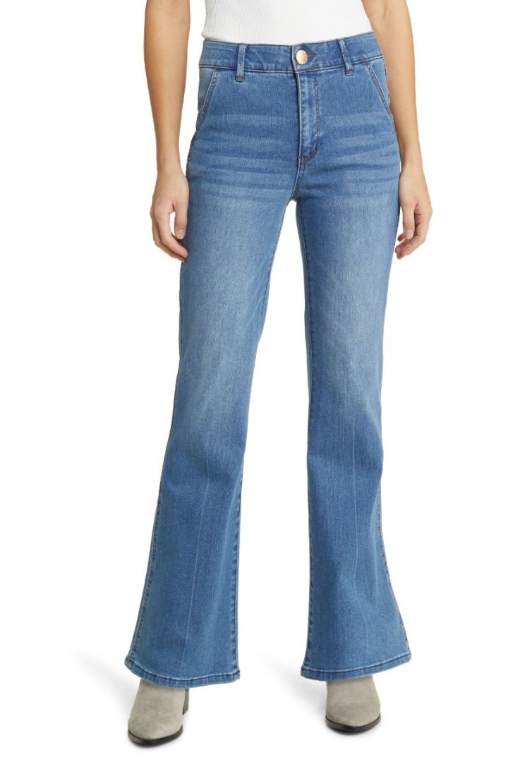 Vintage Sky Blue Non Stretch Custom Jeans for Women CustomJeans.io